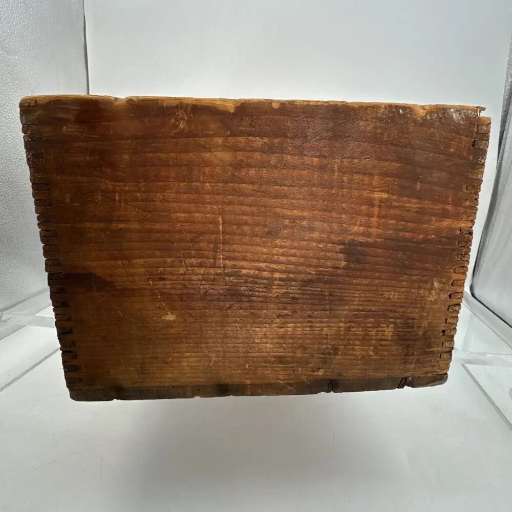 ANTIQUE FLINT’S STAR MILLS COFFEE & SPICE JG FLINT MILWAUKEE WI Wood Box